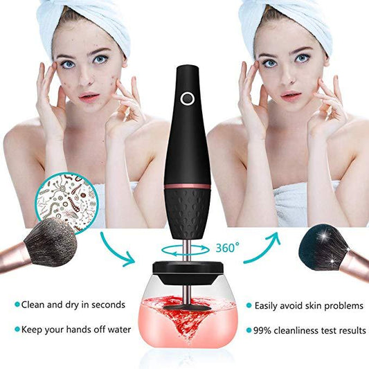 JMT-032138 Electric Makeup Brush Cleaner - Rechargeable ABS Body in Black