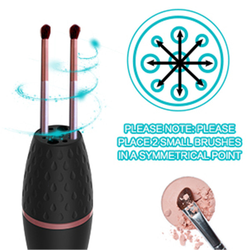 JMT-032138 Electric Makeup Brush Cleaner - Rechargeable ABS Body in Black