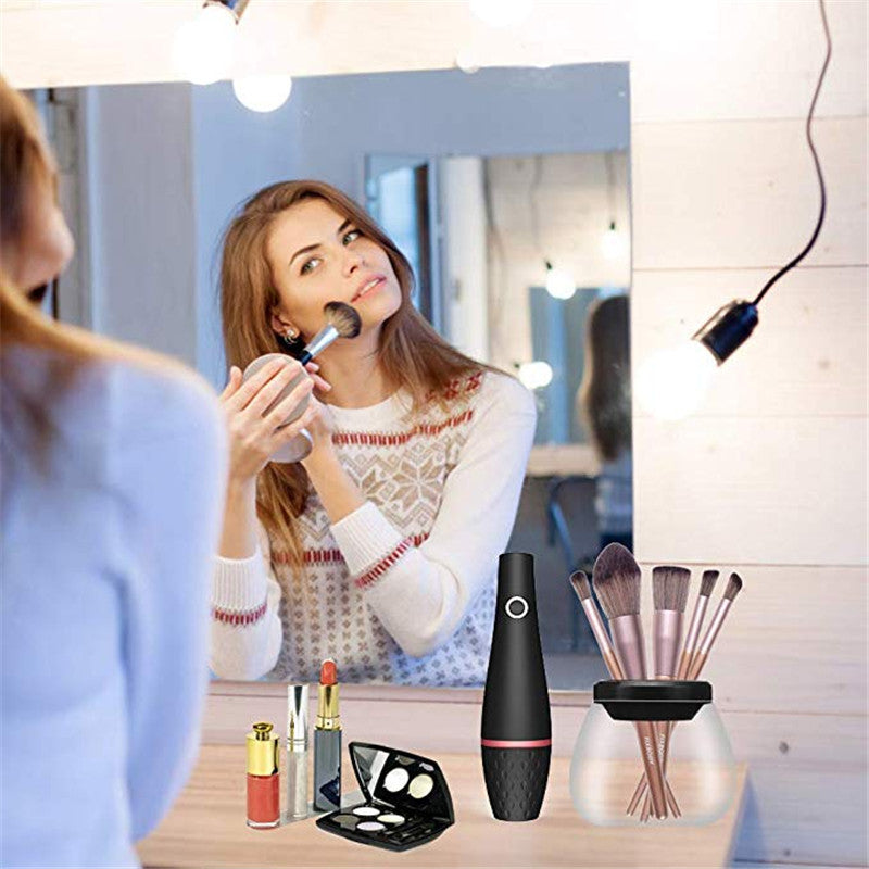 JMT-032138 Electric Makeup Brush Cleaner - Rechargeable ABS Body in Black
