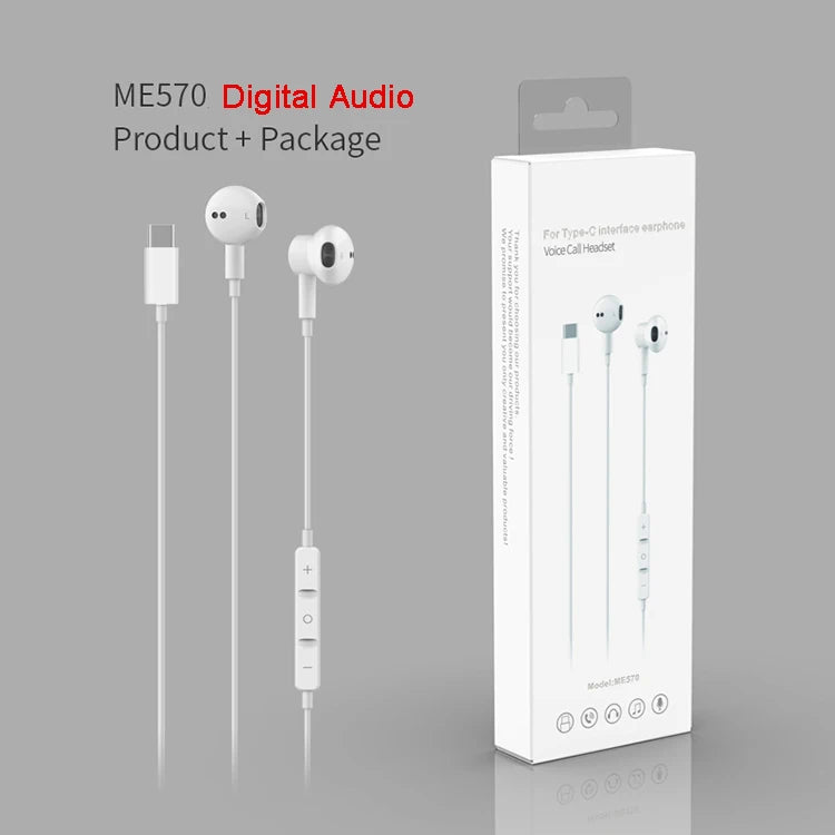 JMT-032522 USB-C Wired Earbuds with Mic for iPhone 15 and Google Devices
