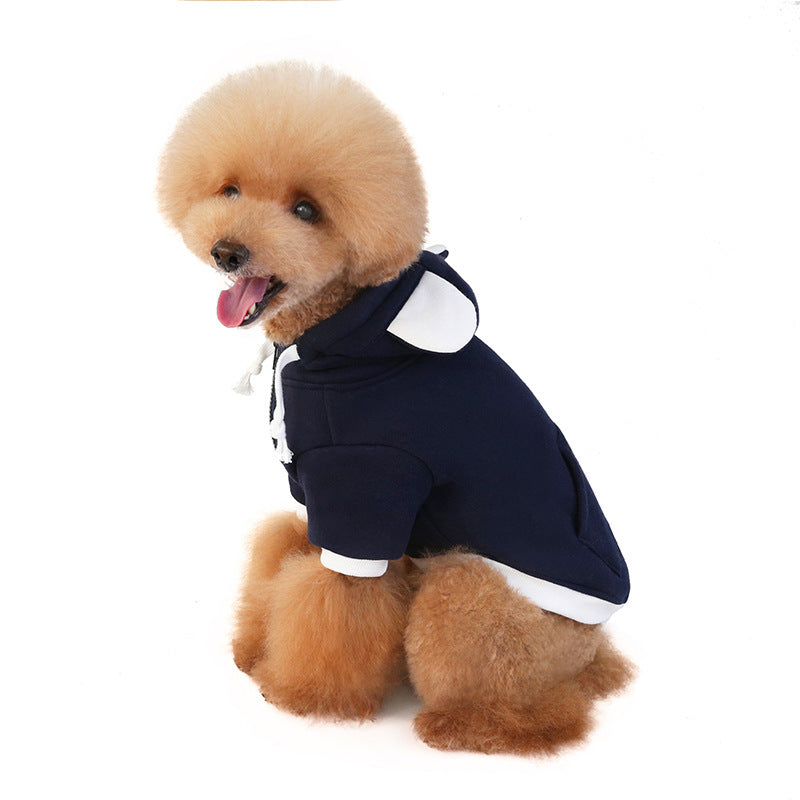 JMT-032778 Cozy Cotton Dog Sweater in Yellow, Pink, and Blue - Fleece Warmth for All Sizes