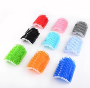 JMT-033098 Cat Self-Grooming Brush with Attracting Cat Mint - Durable Plastic and Easy to Clean, Blue/Gray