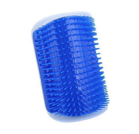 JMT-033098 Cat Self-Grooming Brush with Attracting Cat Mint - Durable Plastic and Easy to Clean, Blue/Gray