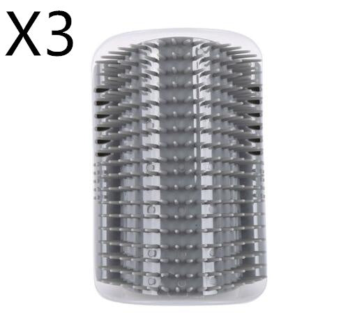 JMT-033098 Cat Self-Grooming Brush with Attracting Cat Mint - Durable Plastic and Easy to Clean, Blue/Gray