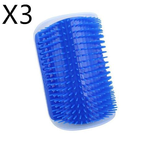 JMT-033098 Cat Self-Grooming Brush with Attracting Cat Mint - Durable Plastic and Easy to Clean, Blue/Gray