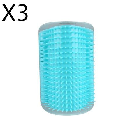 JMT-033098 Cat Self-Grooming Brush with Attracting Cat Mint - Durable Plastic and Easy to Clean, Blue/Gray