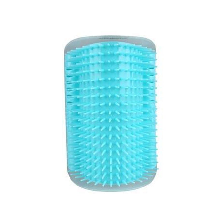 JMT-033098 Cat Self-Grooming Brush with Attracting Cat Mint - Durable Plastic and Easy to Clean, Blue/Gray