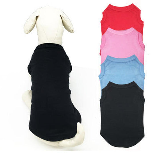 JMT-033482 Autumn Cotton Casual T-Shirt for Dogs - Comfortable Pet Vest Available in Various Sizes