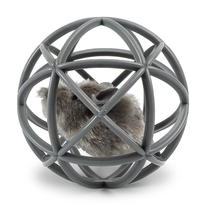 JMT-033994 Durable Plastic Sepak Takraw Balls for Playful Cats - Available in Yellow Chicken and Gray Mouse