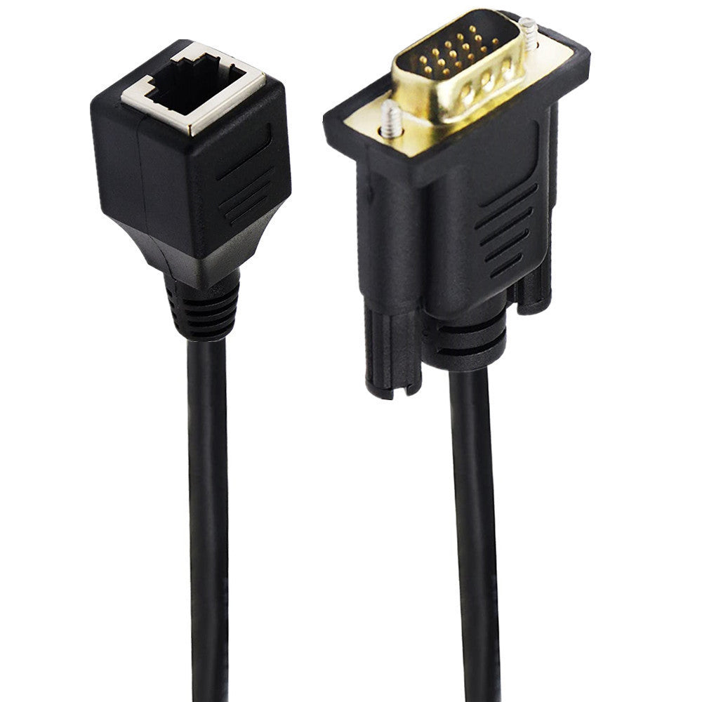 JMT-034186 VGA Male to VGA Female Adapter Cable with RJ-45 Network Interface