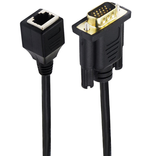 JMT-034186 VGA Male to VGA Female Adapter Cable with RJ-45 Network Interface