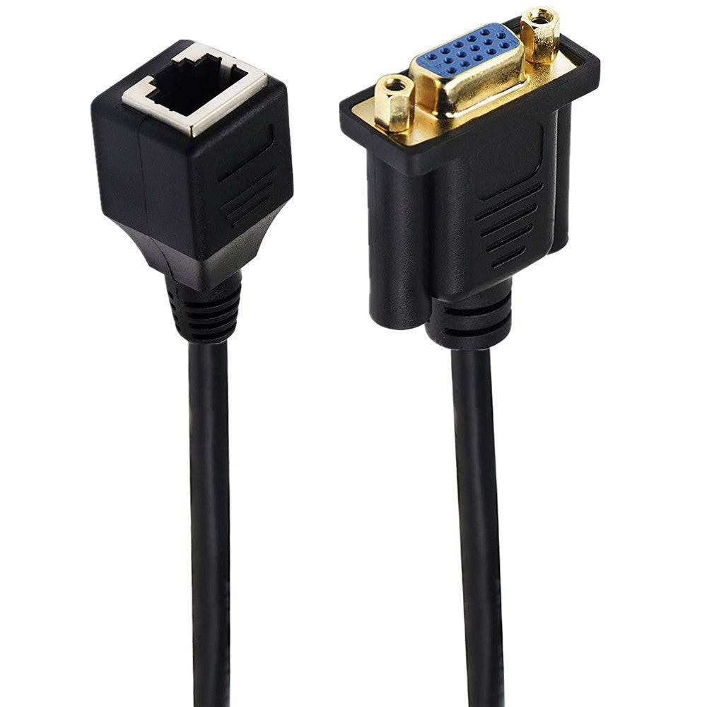 JMT-034186 VGA Male to VGA Female Adapter Cable with RJ-45 Network Interface