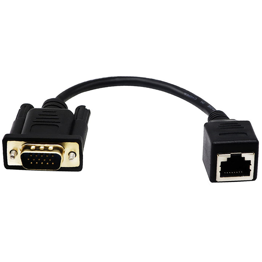 JMT-034186 VGA Male to VGA Female Adapter Cable with RJ-45 Network Interface