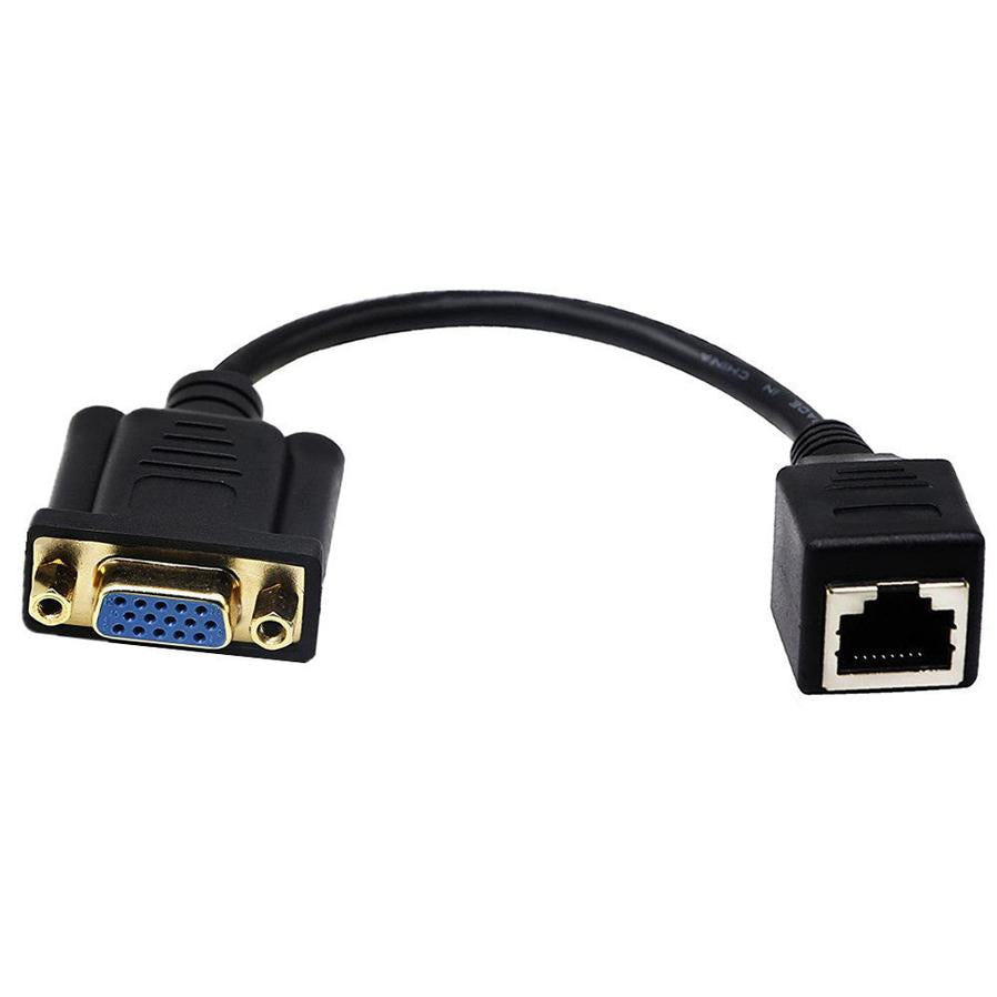 JMT-034186 VGA Male to VGA Female Adapter Cable with RJ-45 Network Interface