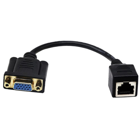 JMT-034186 VGA Male to VGA Female Adapter Cable with RJ-45 Network Interface