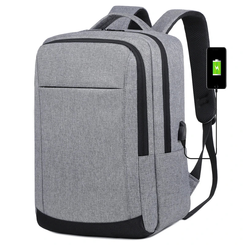 JMT-034186 Waterproof Unisex Business Backpack with USB Port and Character Pattern for Men’s Laptops and Notebooks
