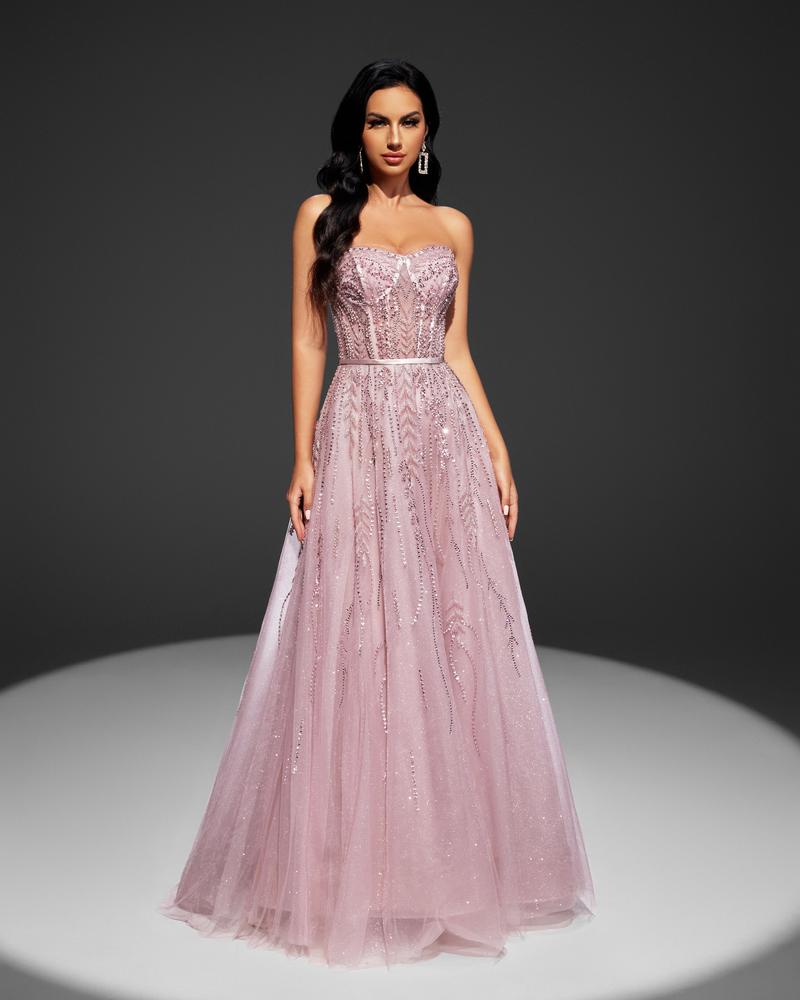 JMT-034250 Elegant Pink Evening Dress for Women - Style SH0097