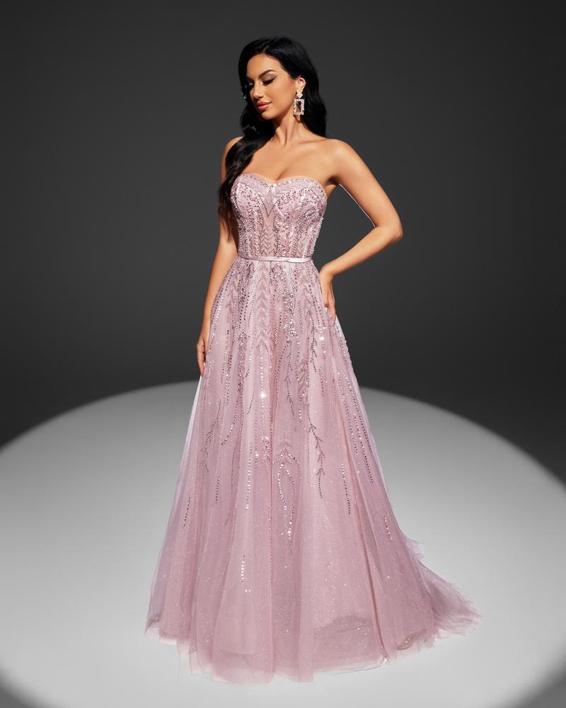 JMT-034250 Elegant Pink Evening Dress for Women - Style SH0097
