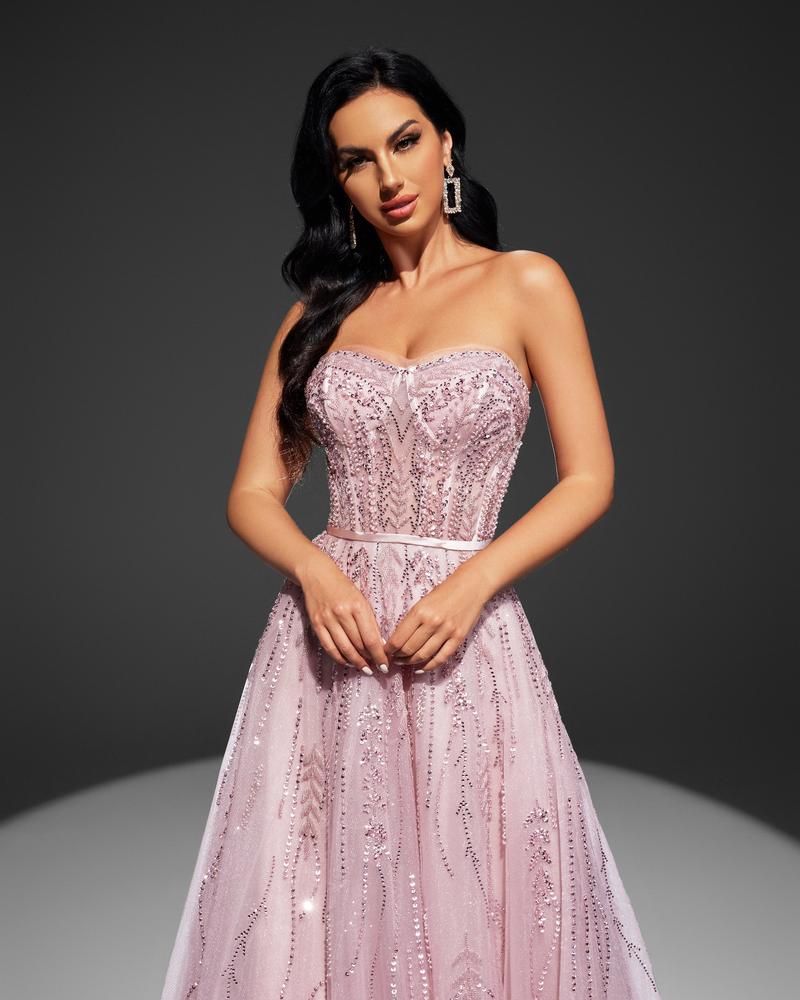 JMT-034250 Elegant Pink Evening Dress for Women - Style SH0097