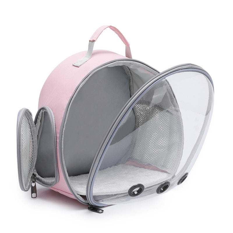 JMT-034250 Transparent Pet Backpack Carrier for Small Animals - Ideal for Hamsters, Guinea Pigs, Rabbit, and Ferrets