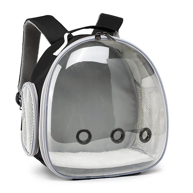JMT-034250 Transparent Pet Backpack Carrier for Small Animals - Ideal for Hamsters, Guinea Pigs, Rabbit, and Ferrets
