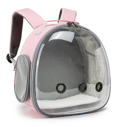 JMT-034250 Transparent Pet Backpack Carrier for Small Animals - Ideal for Hamsters, Guinea Pigs, Rabbit, and Ferrets