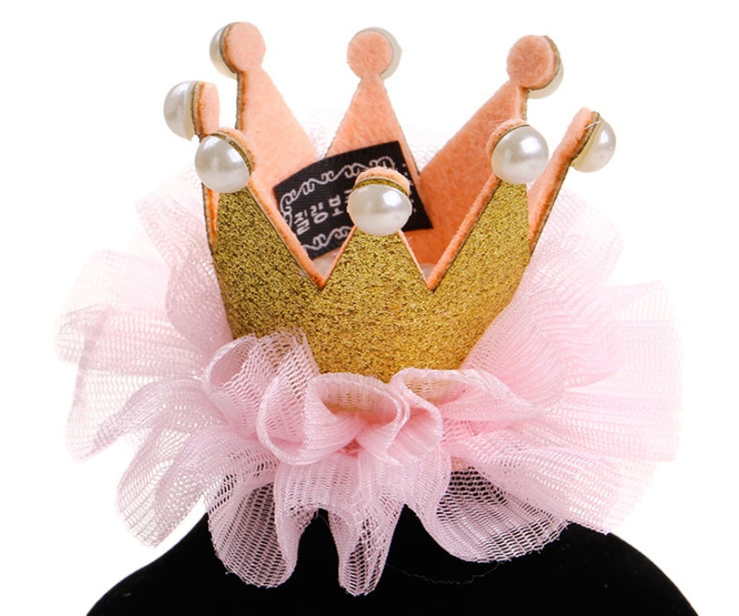 JMT-034634 Fairy Pet Hat - Versatile Accessory with Golden, Purple, Silver, and Red Crowns for All Seasons