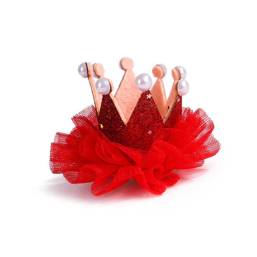 JMT-034634 Fairy Pet Hat - Versatile Accessory with Golden, Purple, Silver, and Red Crowns for All Seasons