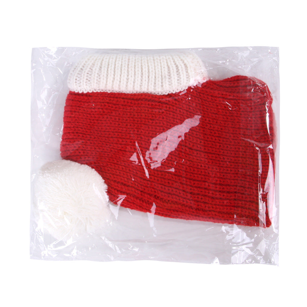 JMT-035082 Pet Halloween and Christmas Headgear - Wool, Tie-Dye, Casual Style, Available in S, M, L Sizes, Red