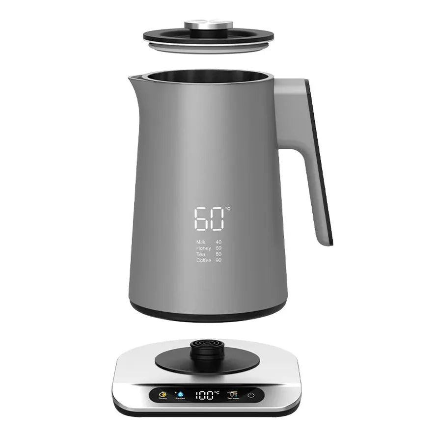 JMT-035274 Portable 1.7 Litre Electric Kettle with Digital Control and Stainless Steel Finish