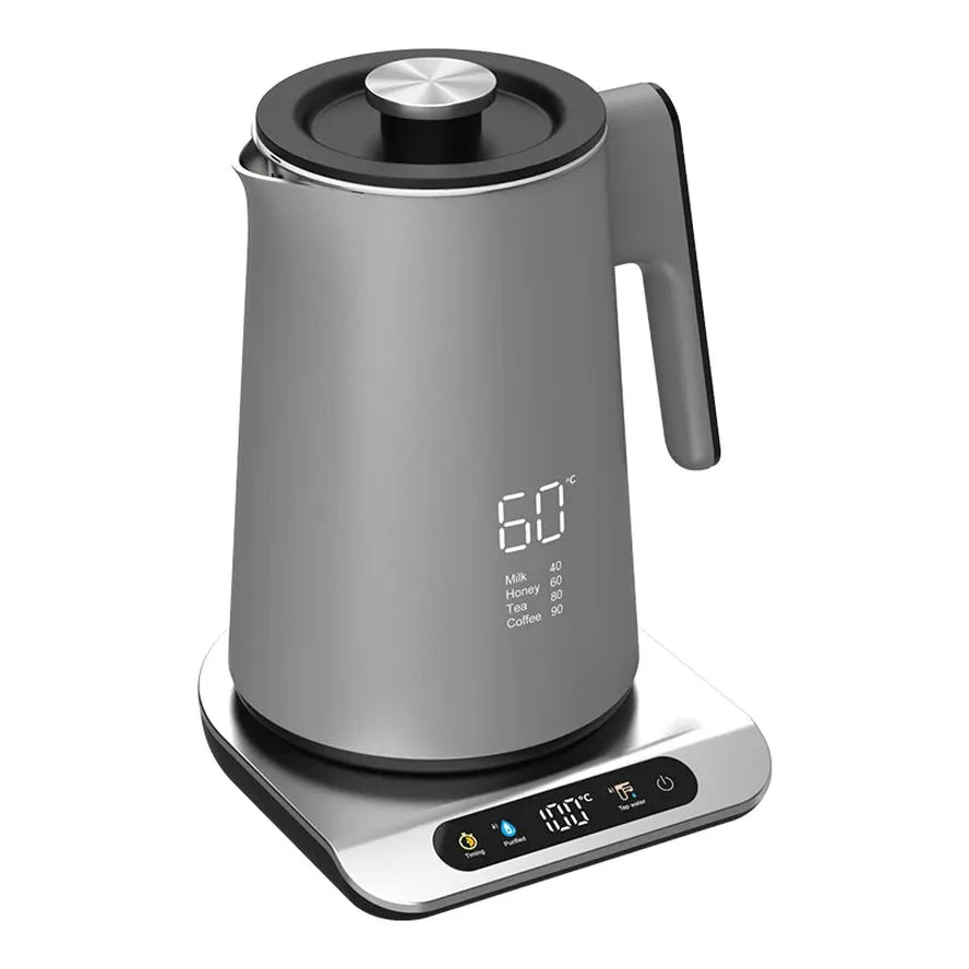 JMT-035274 Portable 1.7 Litre Electric Kettle with Digital Control and Stainless Steel Finish
