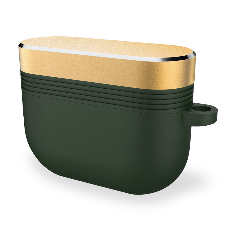 JMT-035658 Silicone and Aluminum Alloy Protective Case for AirPods Pro with Carabiner - 5 Color Options