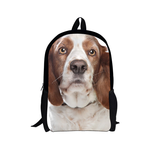 JMT-035658 Waterproof Cute Printed Dog Backpack for Elementary School Students