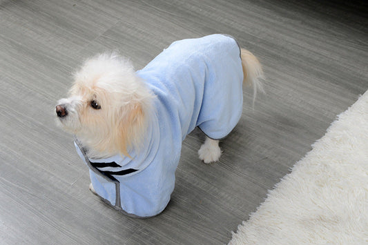 JMT-035786 Quick-Drying Microfiber Dog Bathrobe & Towel for Pets - Absorbent, Cozy, and Machine Washable