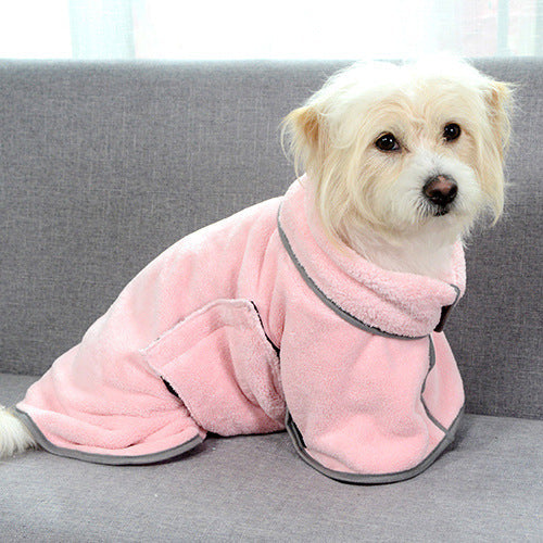 JMT-035786 Quick-Drying Microfiber Dog Bathrobe & Towel for Pets - Absorbent, Cozy, and Machine Washable