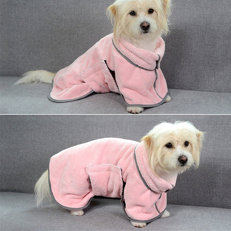 JMT-035786 Quick-Drying Microfiber Dog Bathrobe & Towel for Pets - Absorbent, Cozy, and Machine Washable