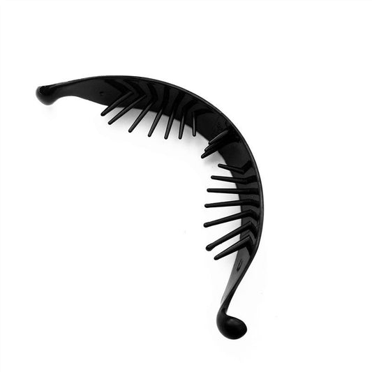 JMT-035850 Twist Hair Clips and Ponytail Claw Clips in Black - 2CM Wide Plastic Design
