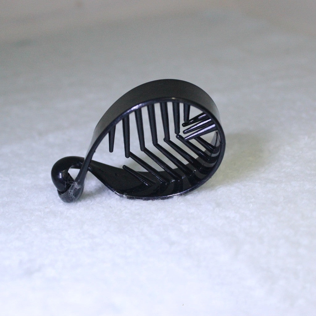 JMT-035850 Twist Hair Clips and Ponytail Claw Clips in Black - 2CM Wide Plastic Design