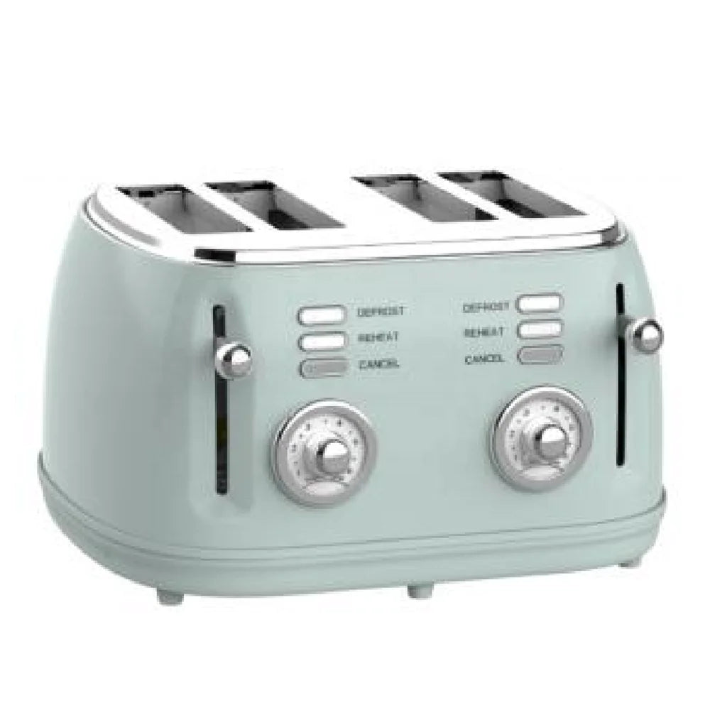 JMT-035978 4-Slice Toaster with 6-Browning Settings and Removable Crumb Tray for Defrosting and Reheating