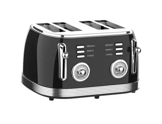 JMT-035978 4-Slice Toaster with 6-Browning Settings and Removable Crumb Tray for Defrosting and Reheating