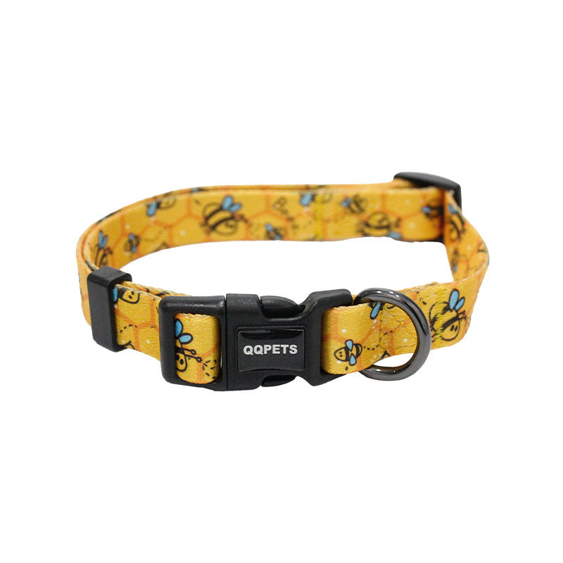 JMT-035978 Geometric Pattern Nylon Pet Collar for Small and Medium Dogs - Adjustable Sizes Available