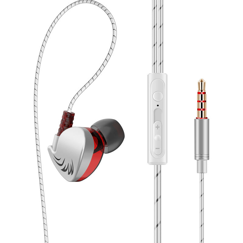 JMT-035978 Heavy Bass In-Ear Sports Headphones with Microphone - Wired, 3.5mm Plug, Silicone Earplugs, 20-20000 Hz Frequency Range