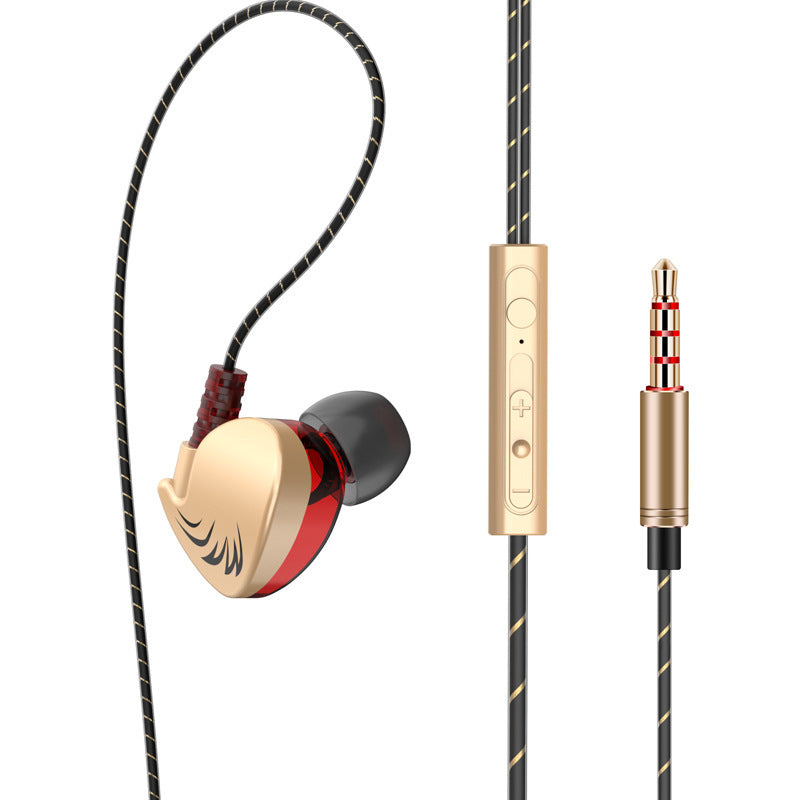 JMT-035978 Heavy Bass In-Ear Sports Headphones with Microphone - Wired, 3.5mm Plug, Silicone Earplugs, 20-20000 Hz Frequency Range