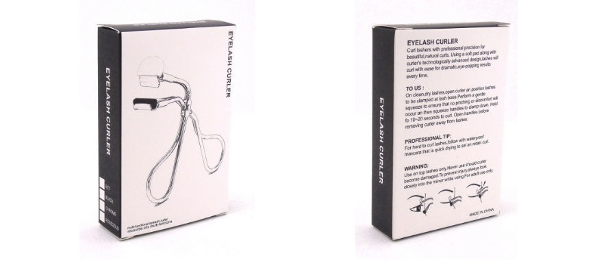 JMT-036298 16mm Partial Eyelash Curler with Silicone Gasket - Carbon Steel Wire Plating, Available in Silver, Black, Titanium, Rose Gold