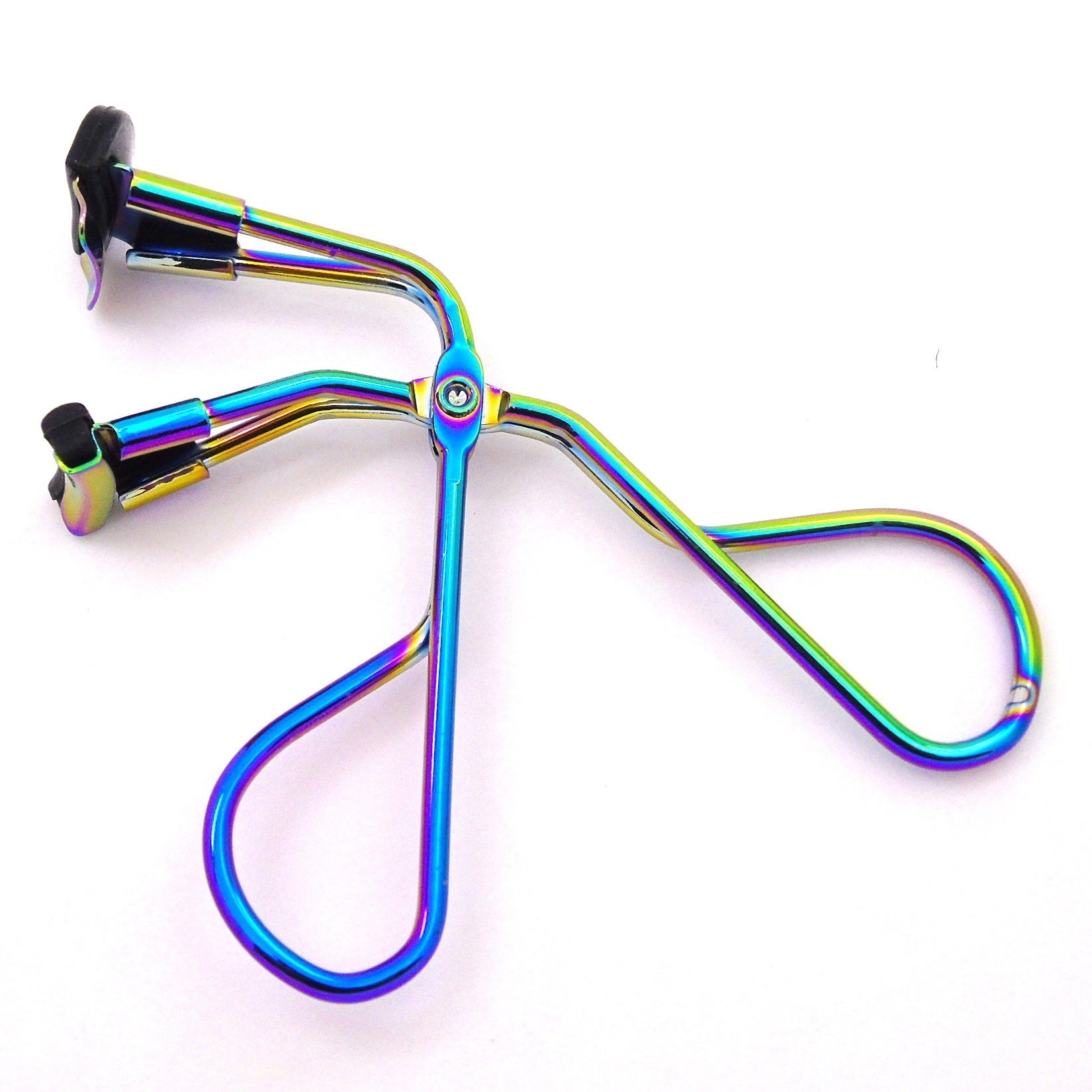 JMT-036298 16mm Partial Eyelash Curler with Silicone Gasket - Carbon Steel Wire Plating, Available in Silver, Black, Titanium, Rose Gold