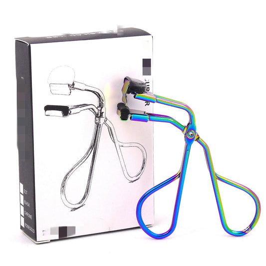 JMT-036298 16mm Partial Eyelash Curler with Silicone Gasket - Carbon Steel Wire Plating, Available in Silver, Black, Titanium, Rose Gold