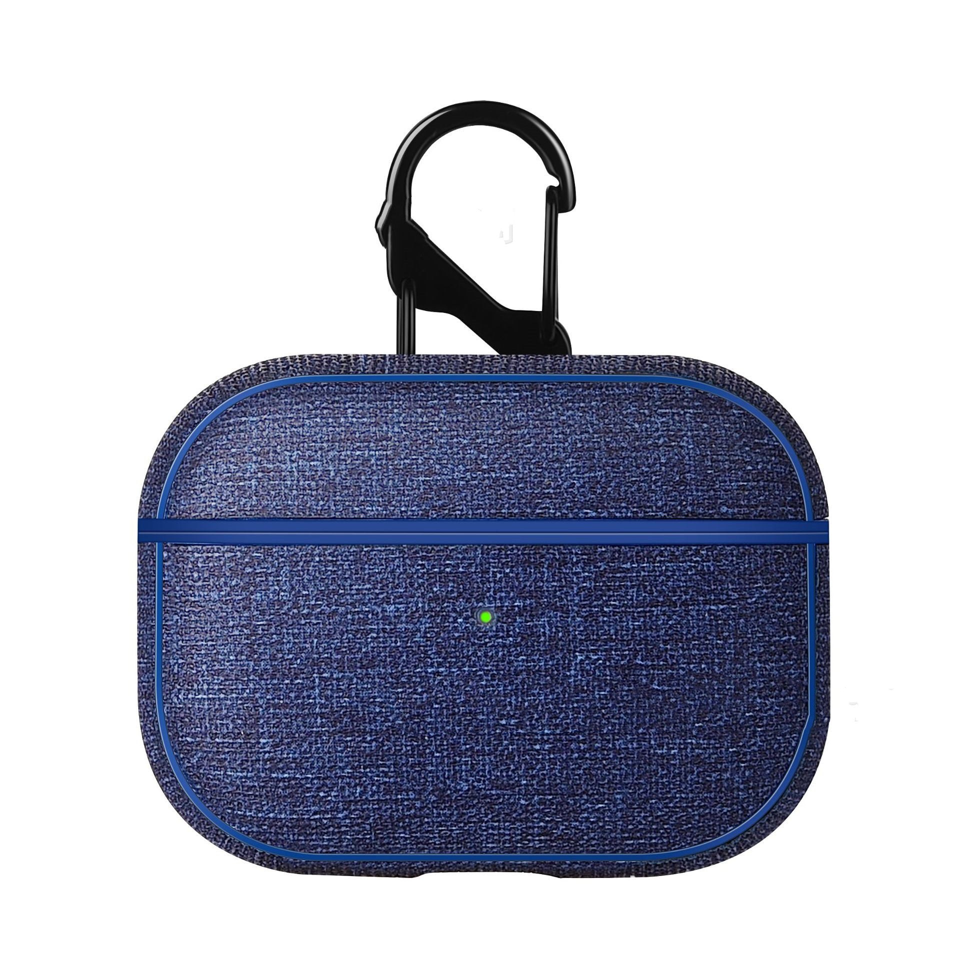 JMT-036298 AirPods Pro Protective Cover - Anti-Scratch PC Leather Case in Rose Red and Denim Blue