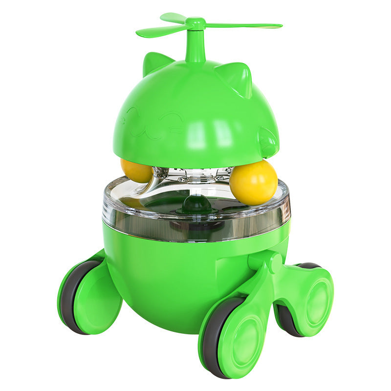 JMT-036298 Interactive Cat Toy Turntable with Food Dispensing Ball - Multiple Colors Available