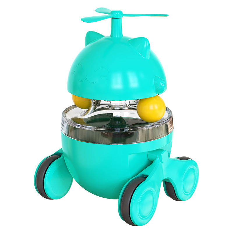 JMT-036298 Interactive Cat Toy Turntable with Food Dispensing Ball - Multiple Colors Available
