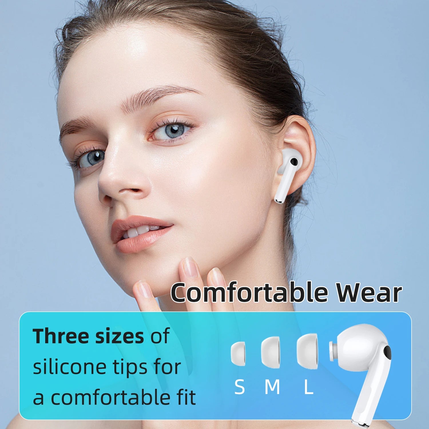 JMT-036490 Wireless Bluetooth True Wireless Earbuds with Touch Control and Built-in Microphone